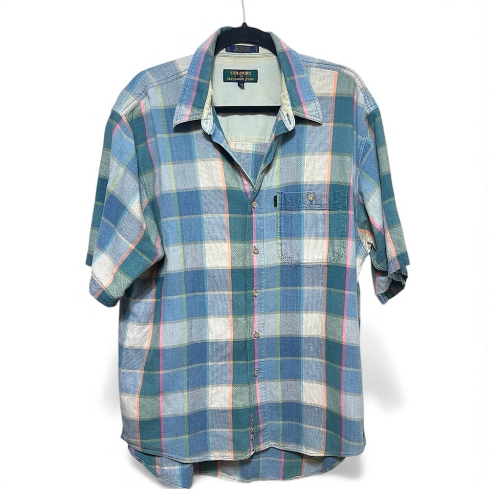 Alexander Julian Multicolor Plaid Button Down Shirt